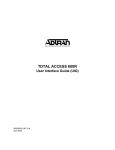 ADTRAN 600 SERIES Instruction manual