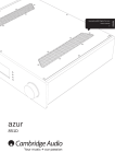 Cambridge Audio 851D User`s manual