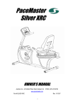 Aerobics PaceMaster Silver XRC Owner`s manual
