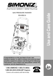 Simoniz 039-8582-6 Operating instructions