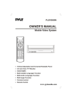 PYLE Audio PLDVD65IN Owner`s manual