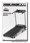 York Fitness Treadmill Owner`s manual