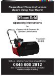 Mountfield Emperor 50 Operating instructions