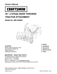 Craftsman 486.248462 Owner`s manual