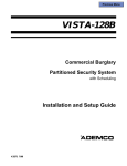 ADEMCO VISTA-128B Setup guide