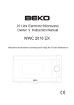 Beko MWC 2010 EX Instruction manual