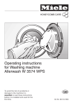 Miele Allerwash W 3574 WPS Operating instructions