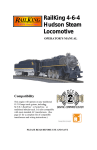 Rail King 4-6-4 Hudson Steam Locomotive Operator`s manual