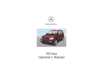 Mercedes-Benz 2002 ML-Class Operator`s manual