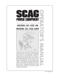 Scag Power Equipment SSZ-48 Operator`s manual