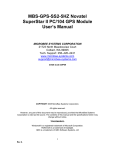 Microbee Systems MBS-GPS-SS2-5HZ User`s manual