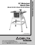 Delta 36-540 Instruction manual