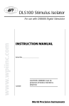 DLS Reference 100 Instruction manual