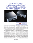 Esoteric P-03 CD Transport and D-03 D/A Converter