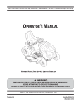 Rover 2042 Operator`s manual