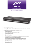 RTI XP-8 Operating instructions
