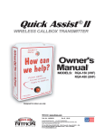 Ritron RQA-450 Owner`s manual