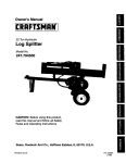 Champion 22 TON LOG SPLITTER Owner`s manual