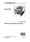 Atlas Copco LP 13-20 DEL PAC Operating instructions