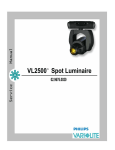 Vari Lite VL2500 Spot Luminaire Service manual