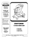 Craftsman 113.235110 Owner`s manual