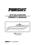 PURSUIT 2870 WALKAROUND Owner`s manual