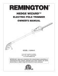 Remington HEDGE WIZARD 110946-01 Owner`s manual