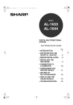 Sharp AL-1633 Setup guide