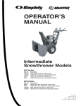 Simplicity 555 Operator`s manual