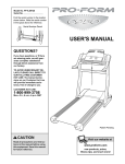 ProForm C950 PFTL69720 User`s manual