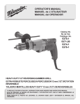 Milwaukee 5376-1 Operator`s manual