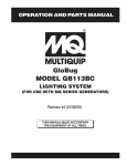 MULTIQUIP GA-6H Specifications