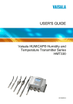 Vaisala HUMICAP HMT330 SERIES User`s guide