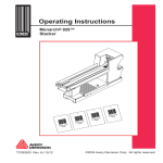 Avery Dennison Power Stacker Operating instructions