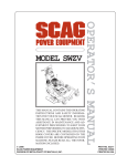 Scag Power Equipment SWZV Operating instructions
