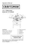 Craftsman 137 Operator`s manual