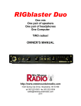 West Mountain Radio RIGblaster duo Owner`s manual
