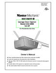 master mechanic Security+ 642-2MM Owner`s manual