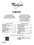 Whirlpool CABRIO W10420497A Use & care guide