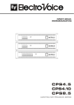 Electro-Voice Contractor Precision CPS4 Owner`s manual