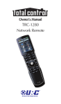 Universal Remote TRC-1280 Owner`s manual