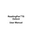 WizCom Technologies ReadingPen TS User manual