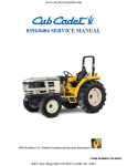 Cub Cadet 8404 Service manual