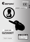 Zenoah GZ3500T Owner`s manual