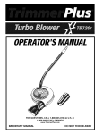MTD TrimmerPlus SS725r Operator`s manual