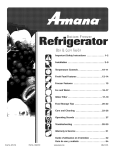 Amana ABD2233DEW Operating instructions