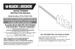 Black & Decker HT18 Instruction manual