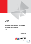 ACTi D54 User`s manual