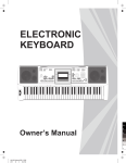 Medeli Electronic Keyboard Owner`s manual