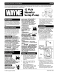 Wayne ESP15 Operating instructions